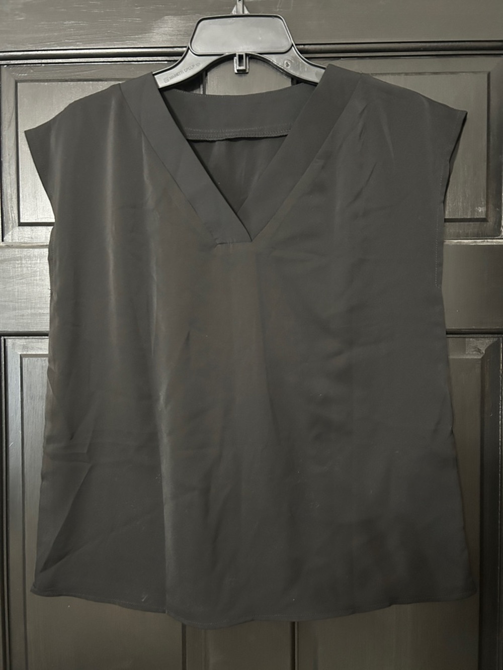 Classic Black V-Neck Women's Top
